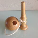 Old bilboquet in varnished wood / vintage 60s-70s