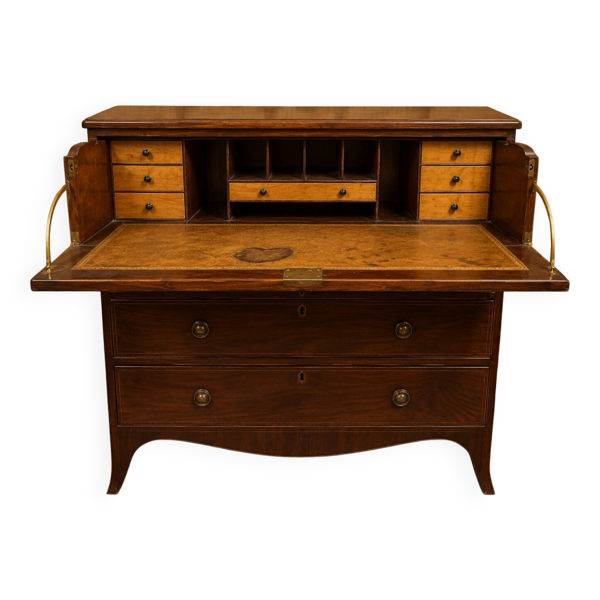 Commode-secrétaire Anglaise en acajou