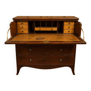Commode-secrétaire Anglaise en acajou