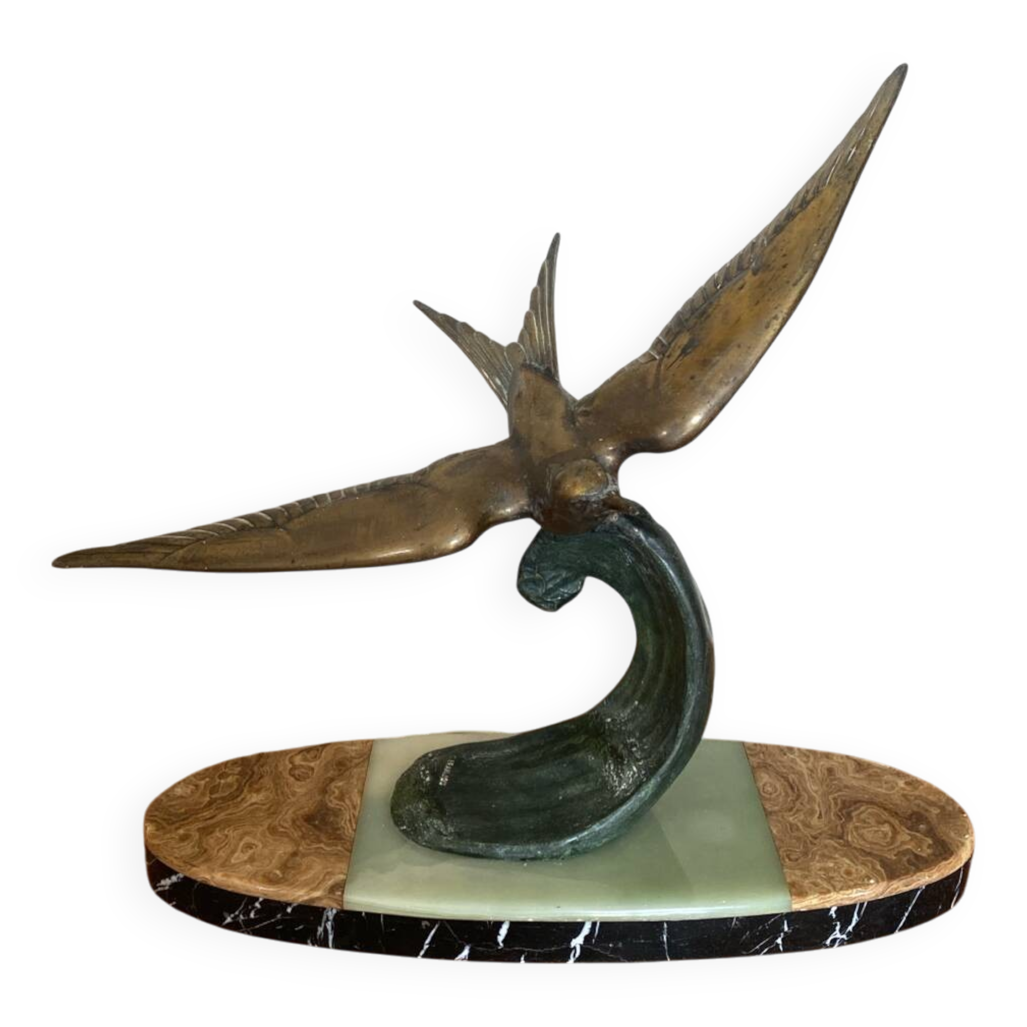 Sculpture "The Seagull" by G. Franjou, 20th century.