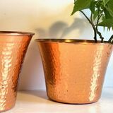 HAMMERED COPPER CACHE-POTS 1960s