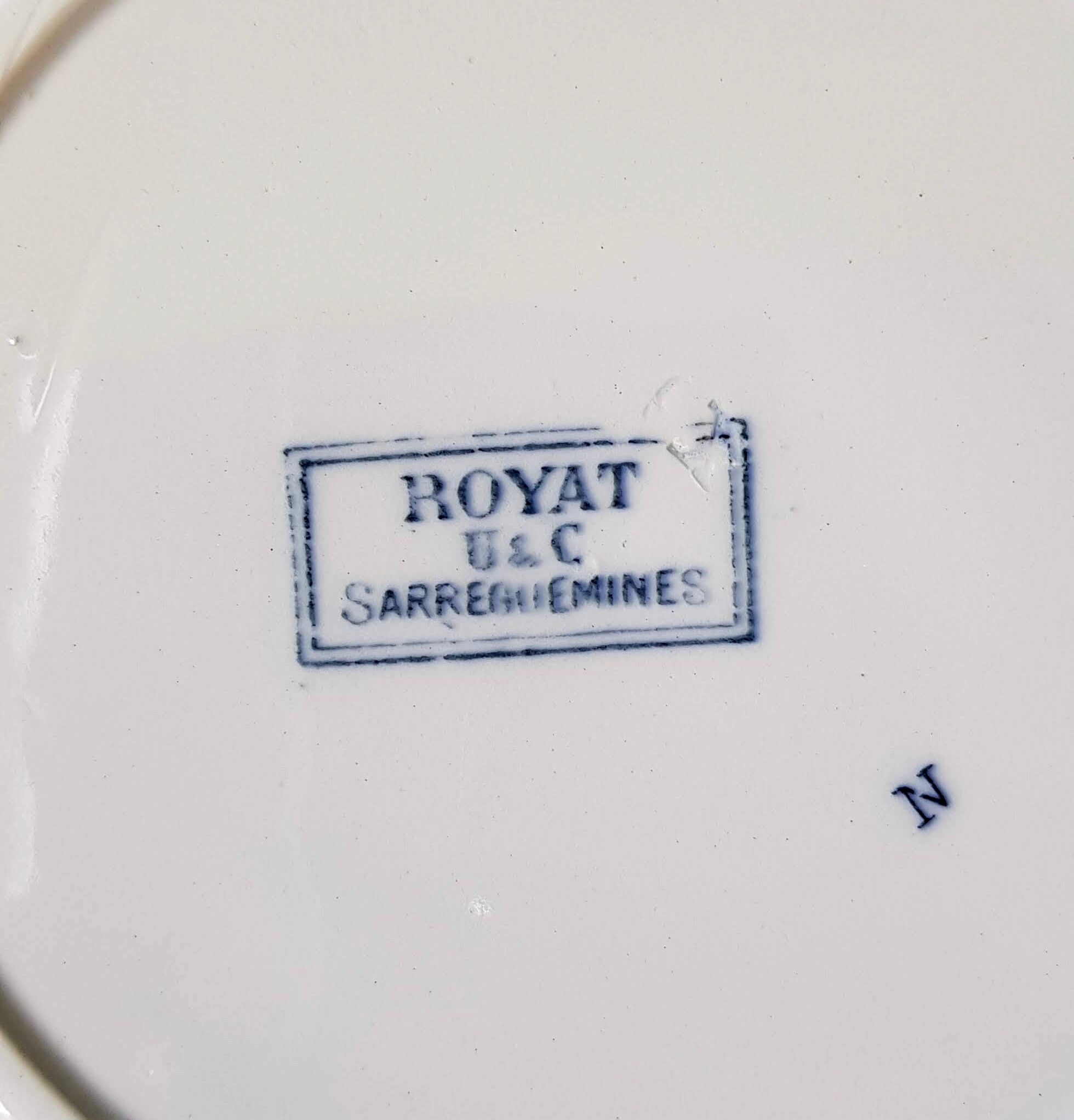 U&C Sarreguemines Model Royat set of 6 dessert plates