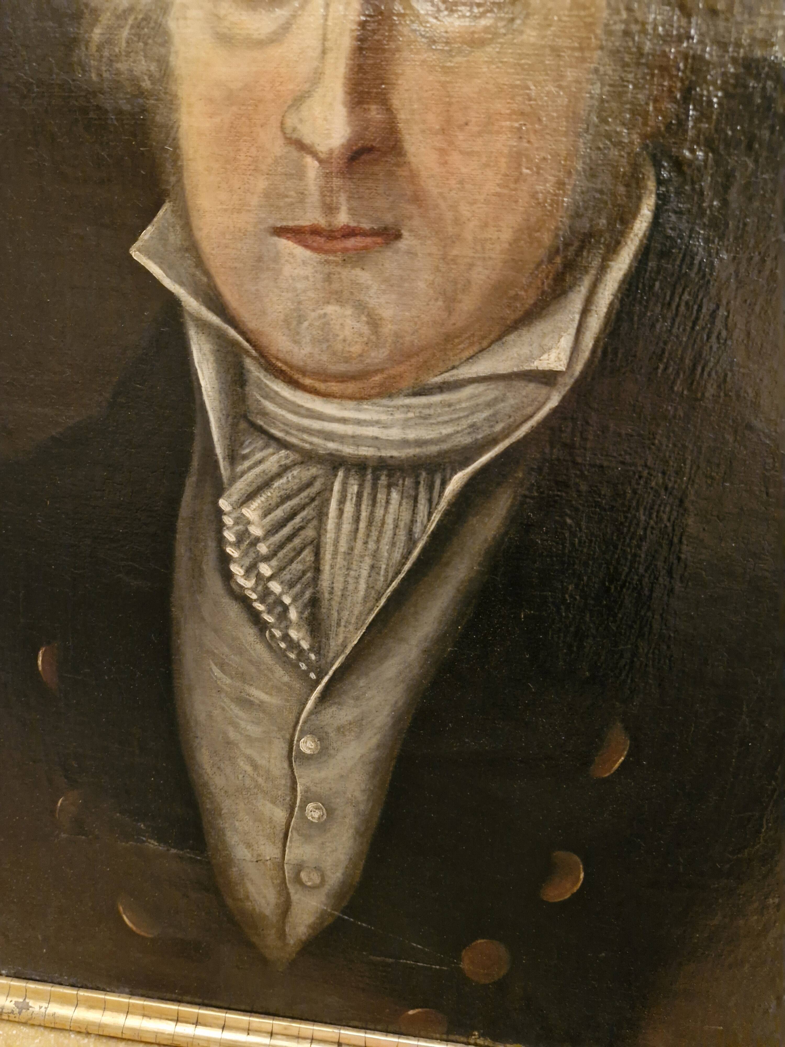 18th century, portrait of a man oil on canvas