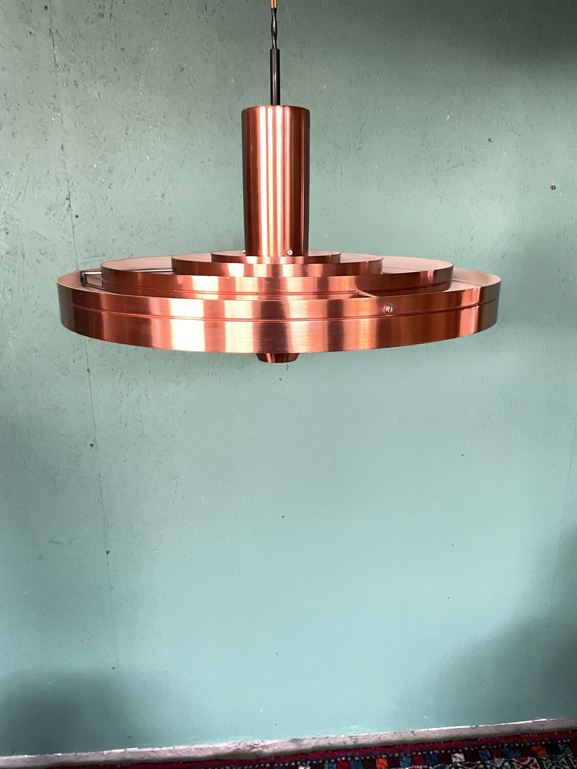 Vintage 1960s Fibonacci pendant in copper by Sofus Frandsen for Fog and Mørup