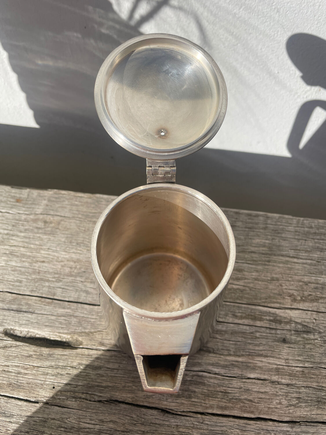 Art Deco silver-plated metal teapot