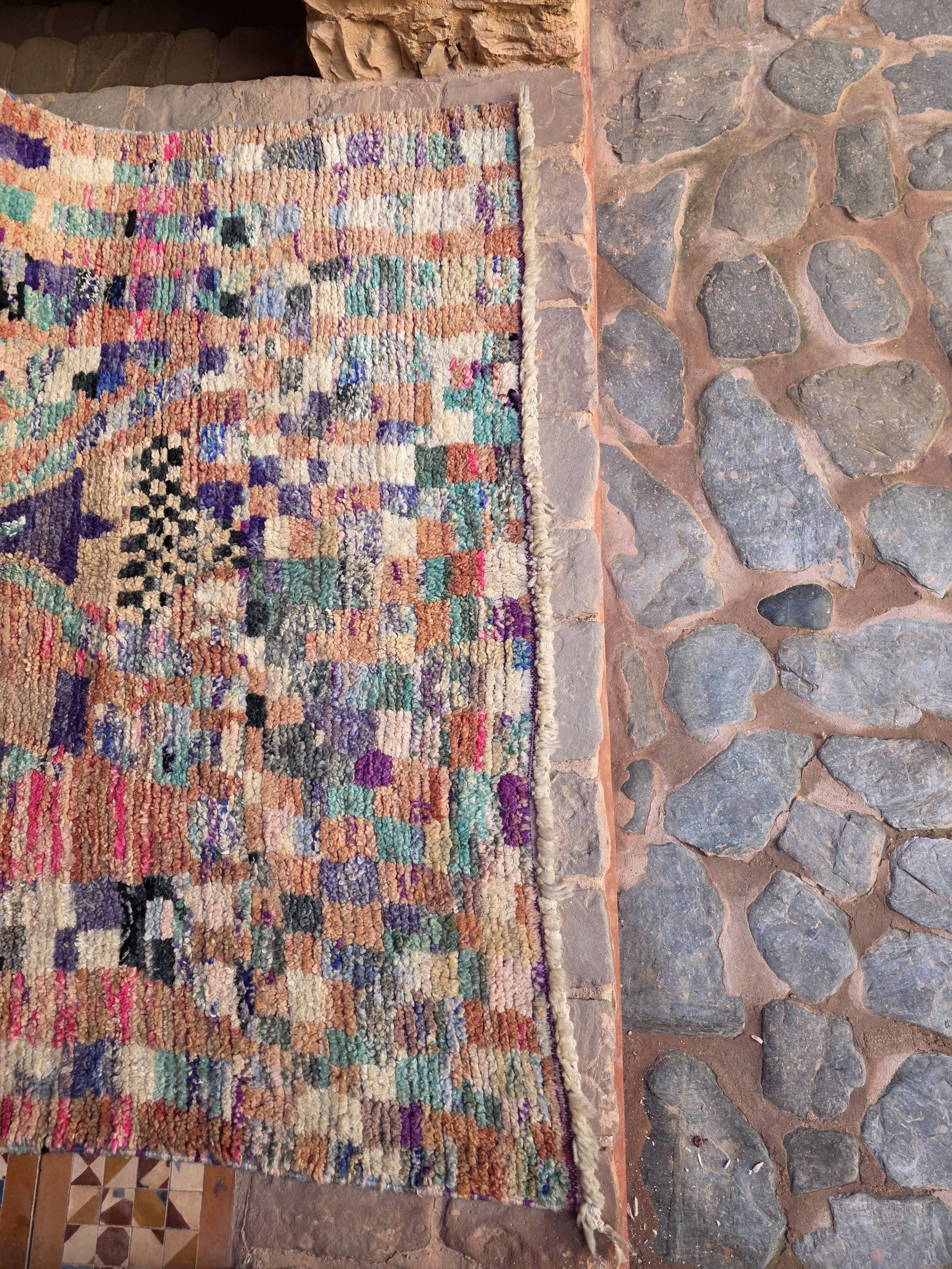 Berber carpet Boujaad abstract design from Morocco 255 x 160 cm