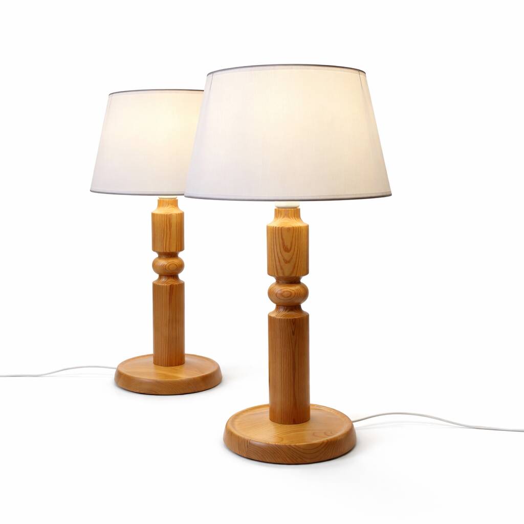 Pair of Swedish lamps – Solbackens Svarveri – 1970s