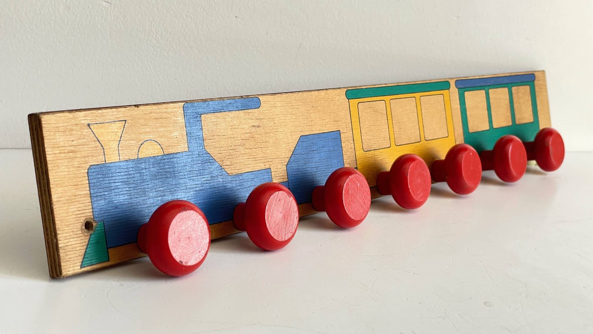 Children's Wooden Coat Rack from the 50s and 60s