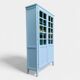 Armoire parisienne vitrée vintage 1960