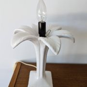 Lampe palmier en céramique blanche, 1980