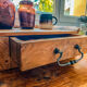 Olive wood storage cabinet