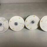 Four gypsum composite candle holders