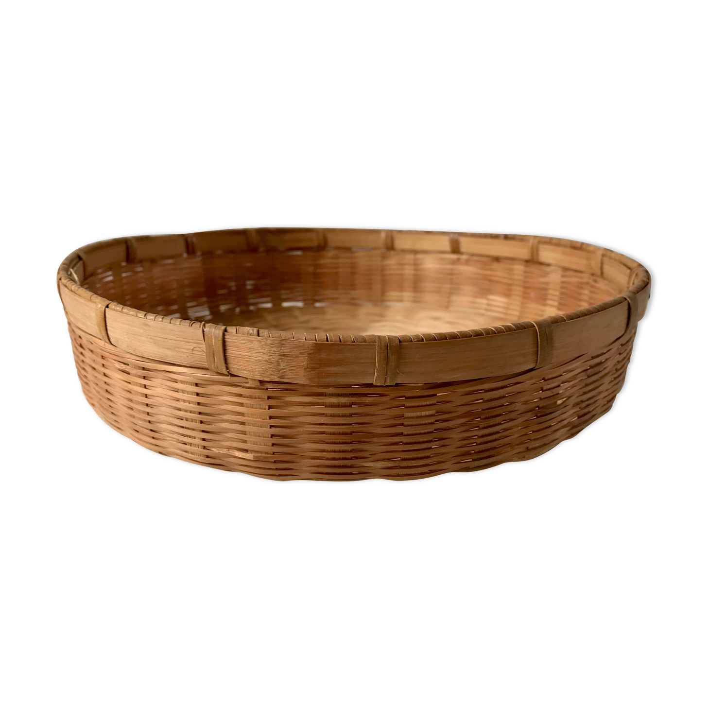 Wicker basket / rattan 70s