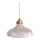 Suspension Holophane in ribbed transparent glass, 1930s