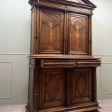 Buffet Credenza Two Bodies In Walnut Renaissance Style 19th Century