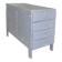 Vintage grey painted pine chest of drawers, 1950s, industrial style, 4 drawers.