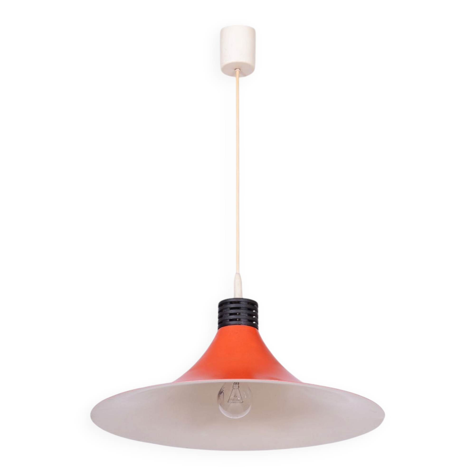Mid-Century Aluminium Chandelier by Guzzini for Meblo, Italy, 1970s