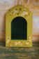 Miroir shabby vert avec fleurs