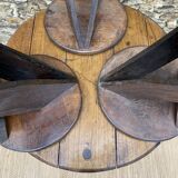 Brutalist table and chairs, wine cellar