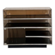 Hi-Fi furniture in smoked plexiglass and aluminium, Eric Maville