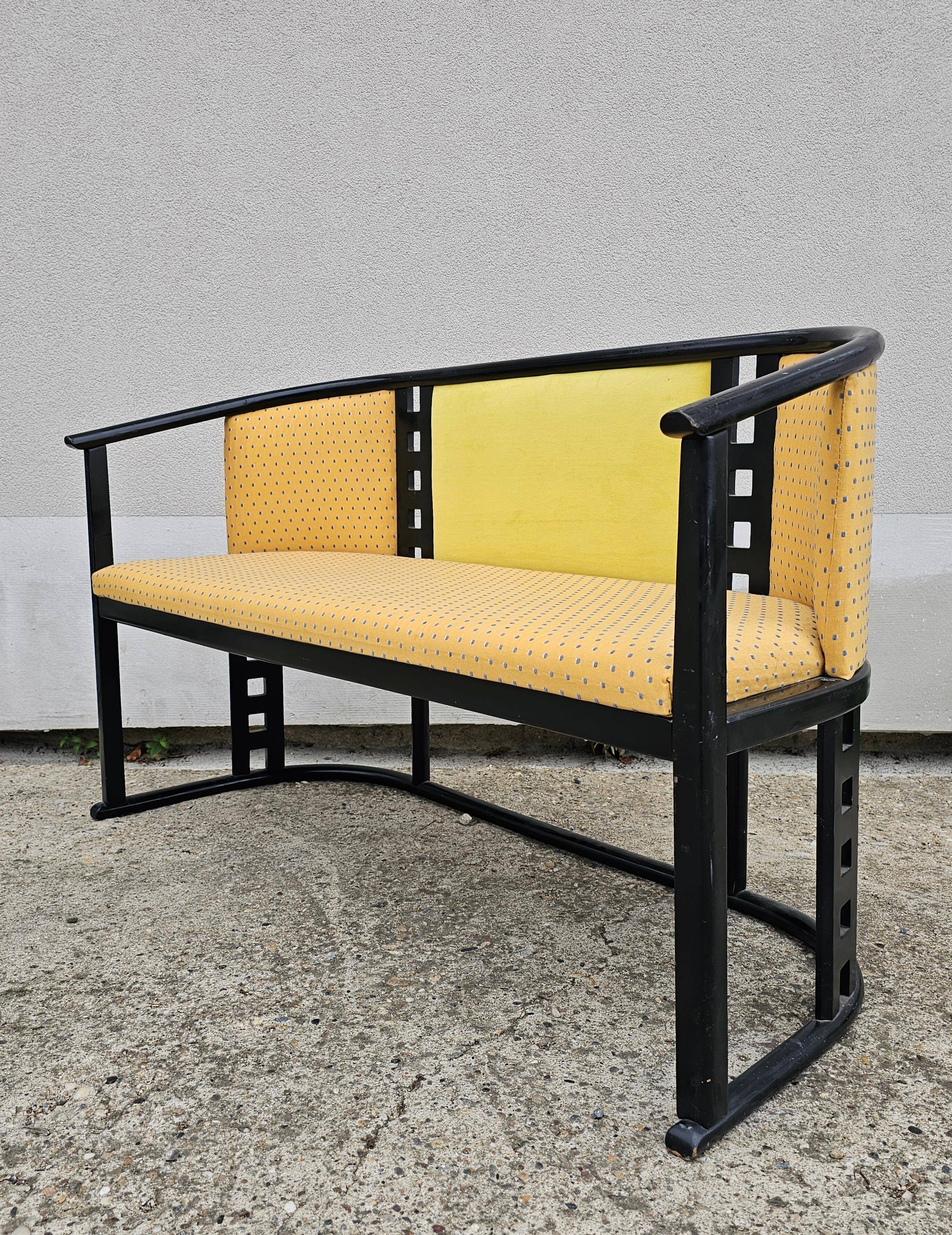 Canapé Jugendstil Josef Hoffmann curved wood beech