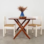 Table pliante en teck, design danois, années 1970, fabriquée au Danemark