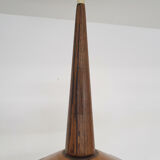 Sandinavian modern copper and wood pendant light, 1960's