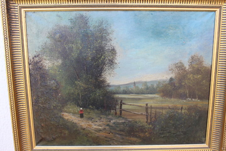 Oil on canvas Landscape nineteenth century