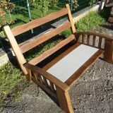 Brutalist elm bench
