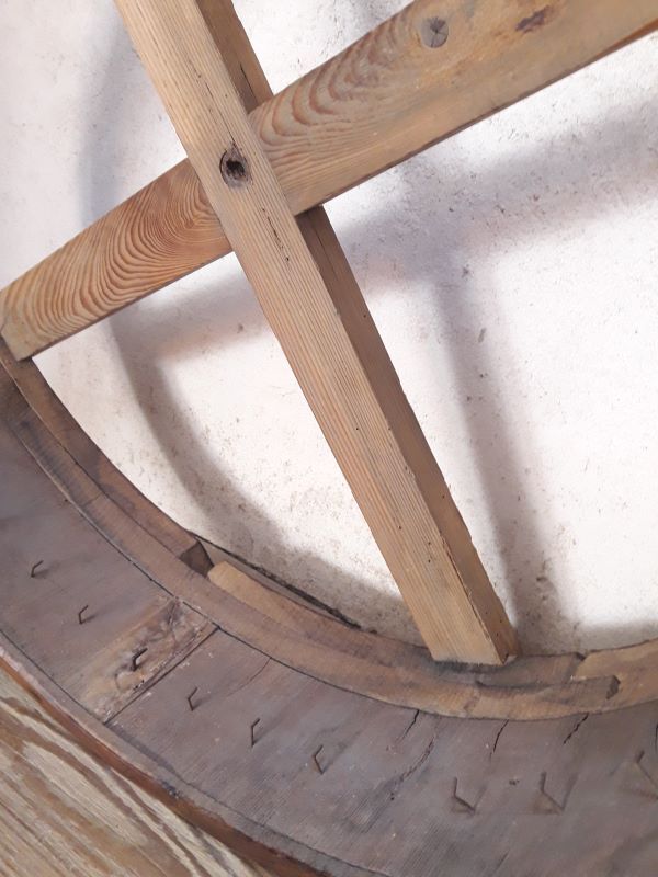 Bed sky, canopy in solid walnut XIX°