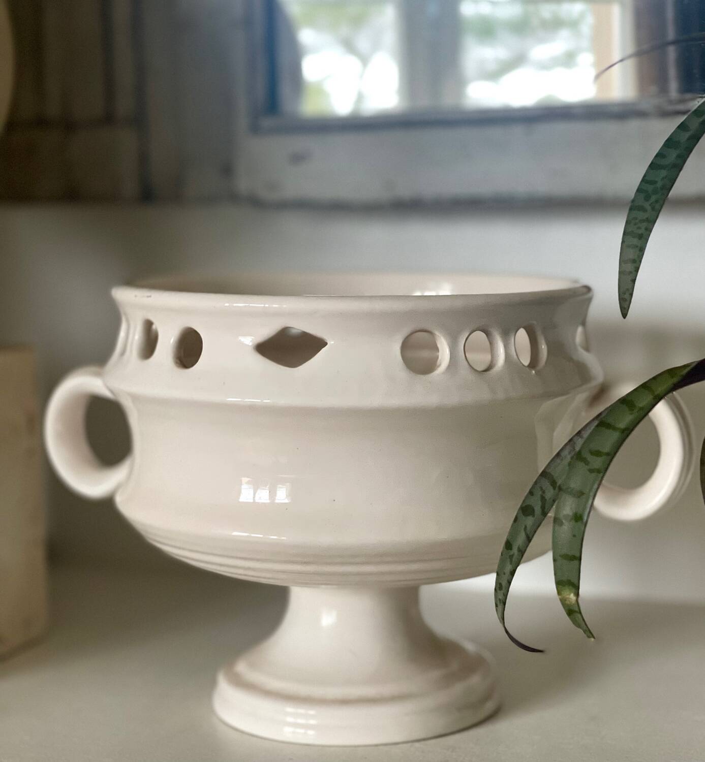 Antique openwork porcelain cup