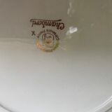 Hollow dish and saucière ceranord frsnce in semi white porcelain and vintage and collector's mint