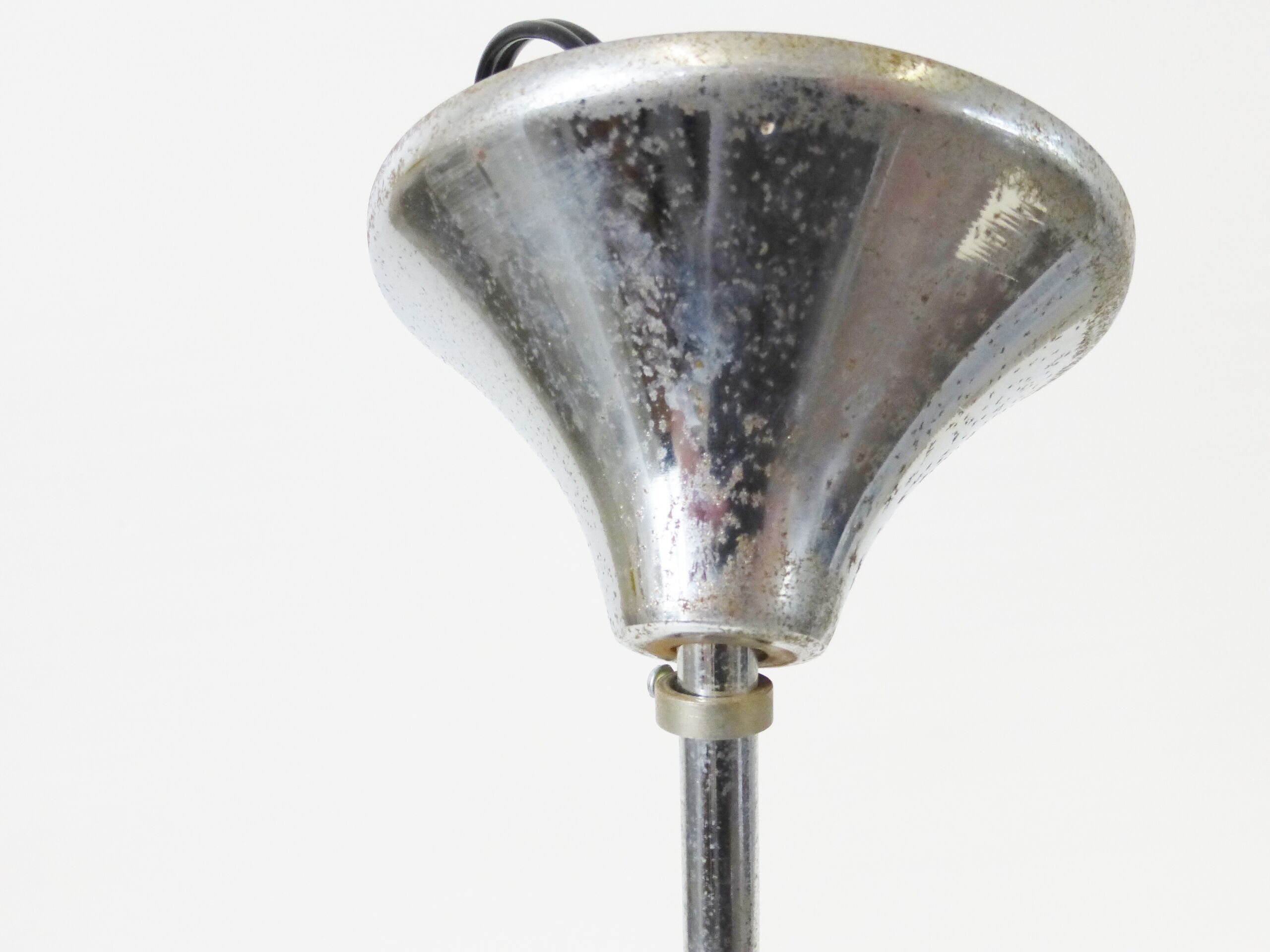 Chandelier ceiling light chrome steel 1970 vintage space age 70s seventies