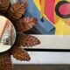 Miroir soleil bois sculpté vintage