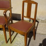 Matching Art Deco seats: 1 bridge armchair and 2 chairs.