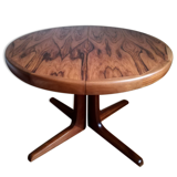 Central-footed rosewood round table