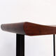 Vintage wooden and metal stool in the style of the "T" model by Pierre Chareau.