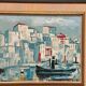Swedish Oil on Canvas – “Harbor Scene” by Costa – Vintage & Frame