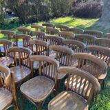 Lot de 20 chaises de bistrot ancienne