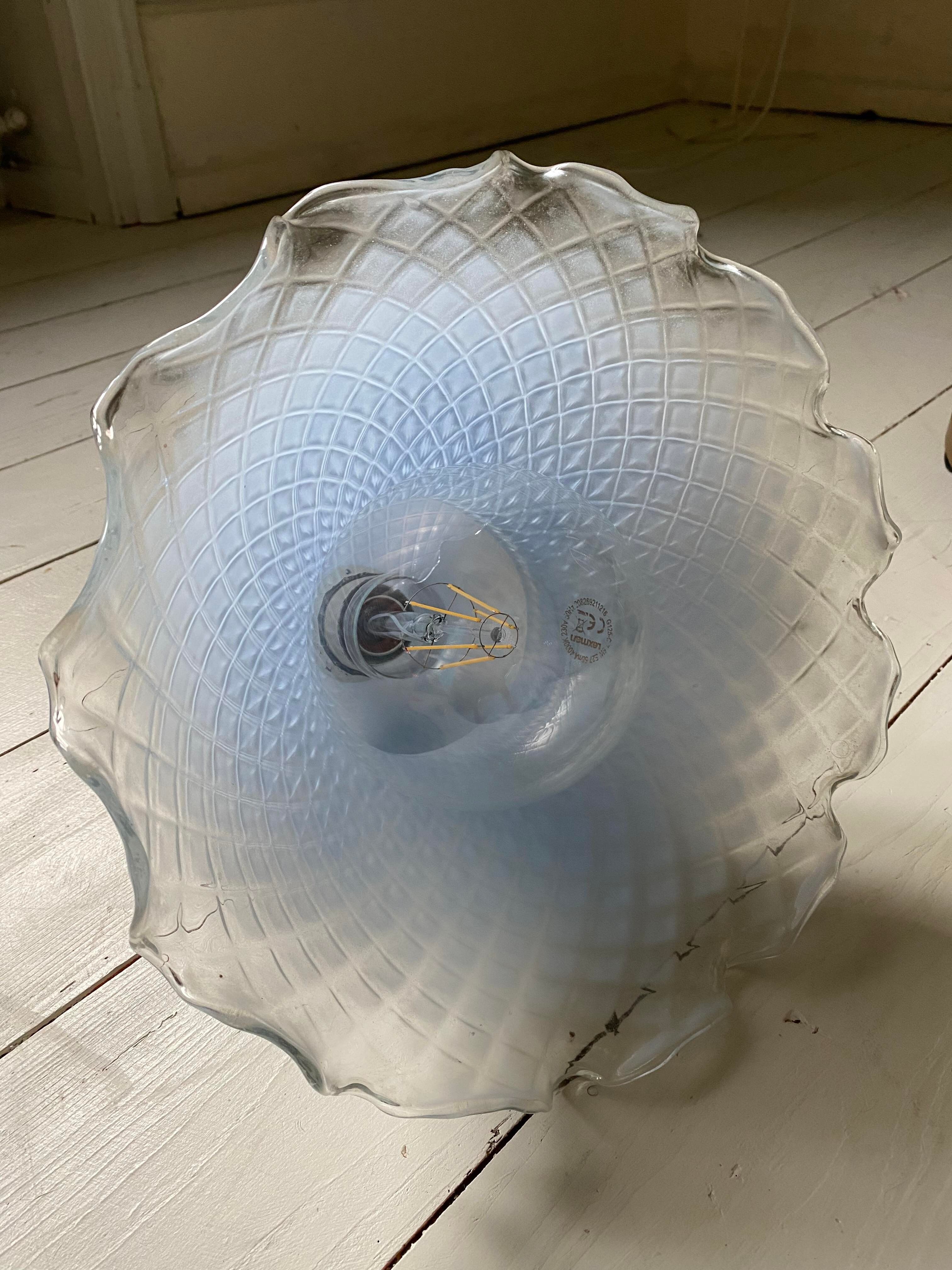 Blue glass suspension