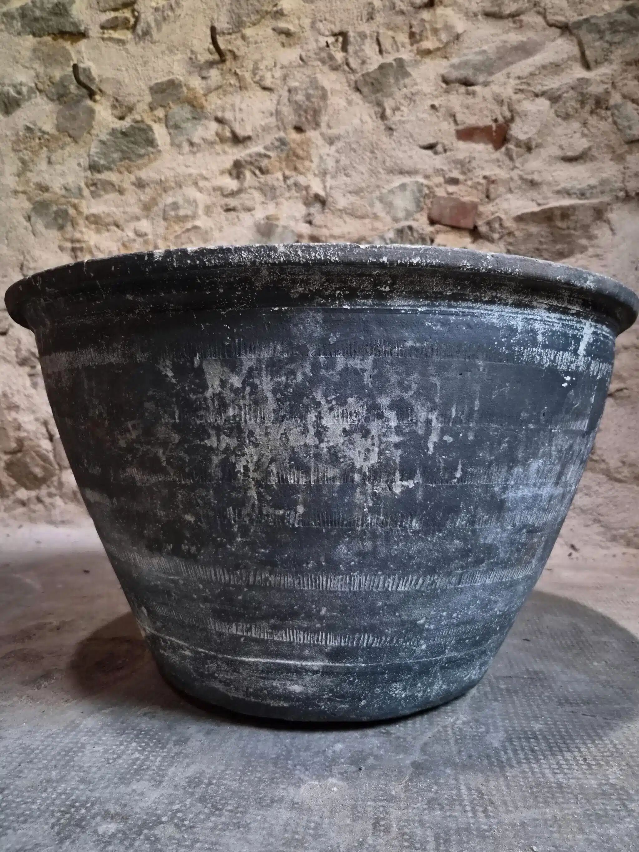 Old rustic washing trough in terracotta, Auvergne, 19th century