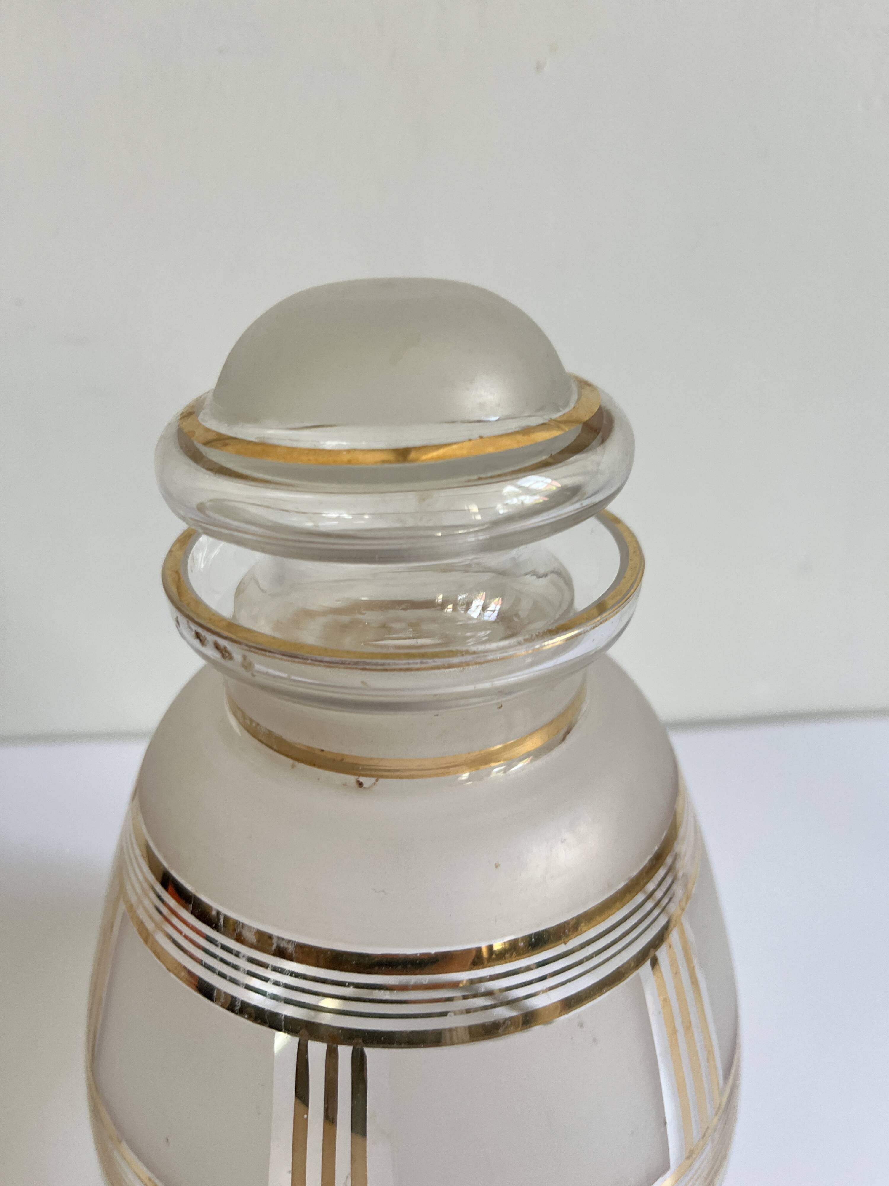 Golden glass carafe
