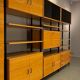 Modular bookcase with vintage wardrobe 60