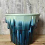 Iridescent Art Deco earthenware planter