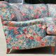 Vintage Howard & Son's London Bridgewater 5-seater fabric corner sofa.