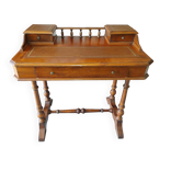 19th-century oak and leather desk
