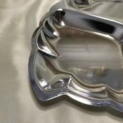 Plat inox forme feuille