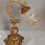 Pair of bronze gooseneck lamps