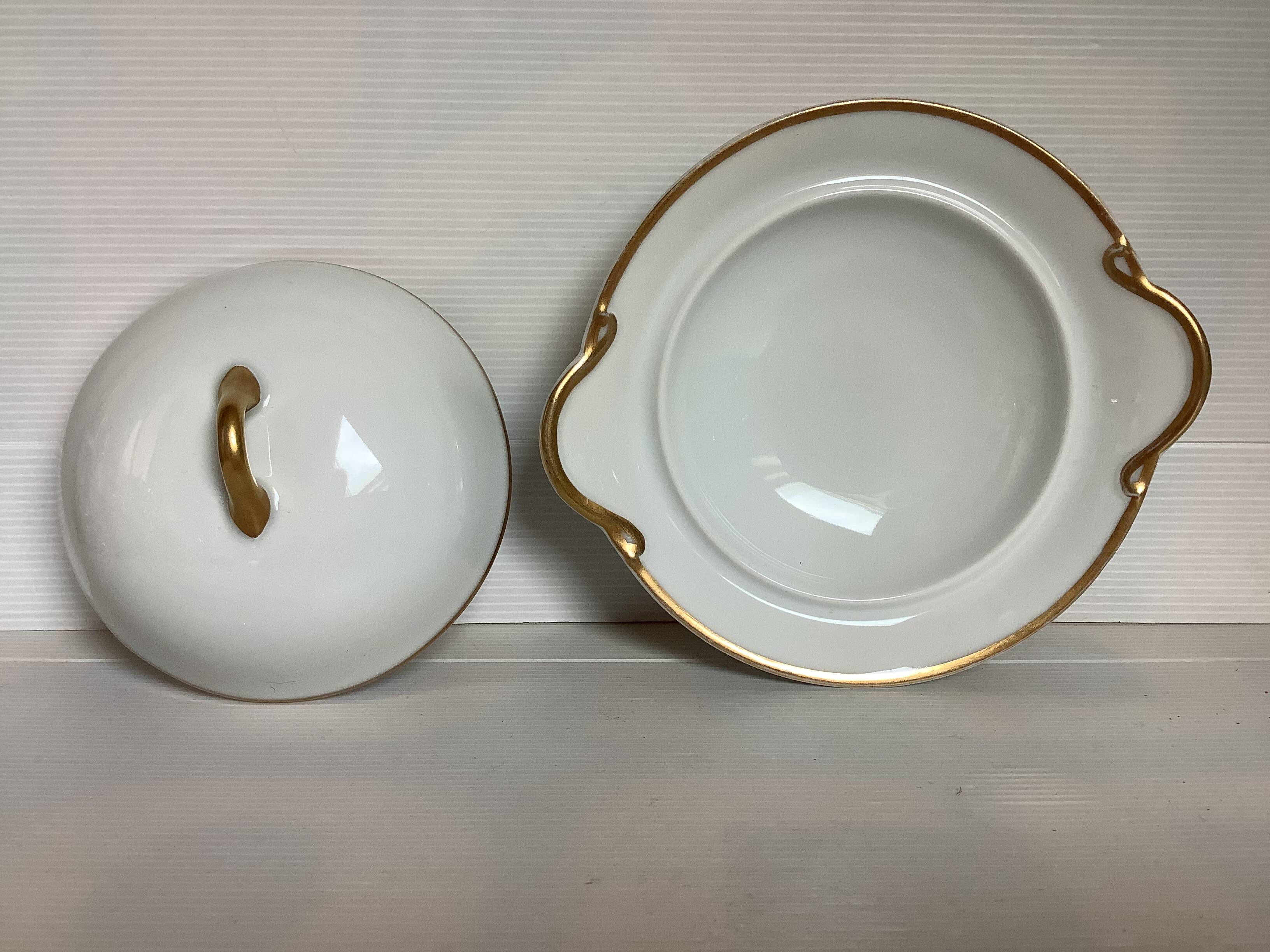 Bassett Limoges porcelain bell butter dish