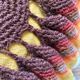 Coussin vintage rond crochet